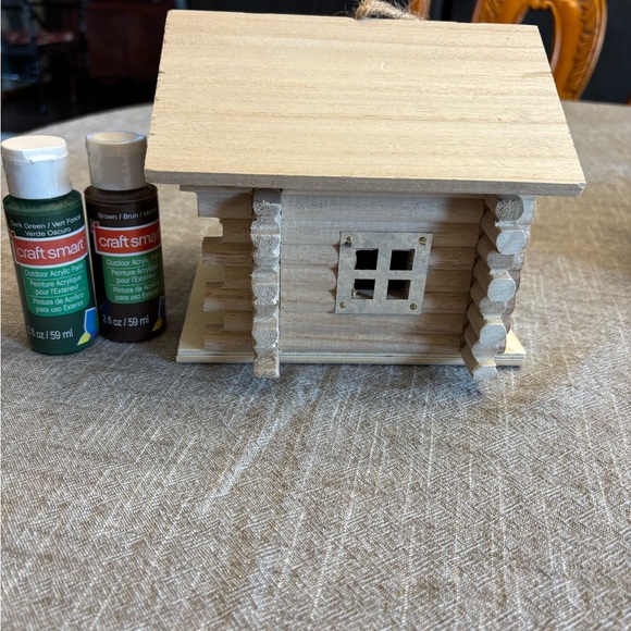 ❗️5/25❗️Unfinished Wooden Birdhouse with Craft Paint - Picture 4 of 5